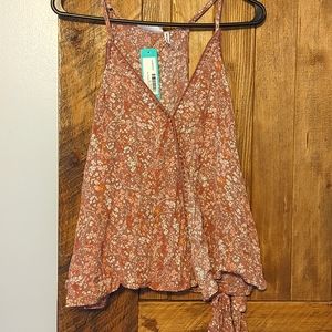 Christine Faux Wrap Tank